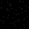 White dots converge on center.  Flip around edges, too.