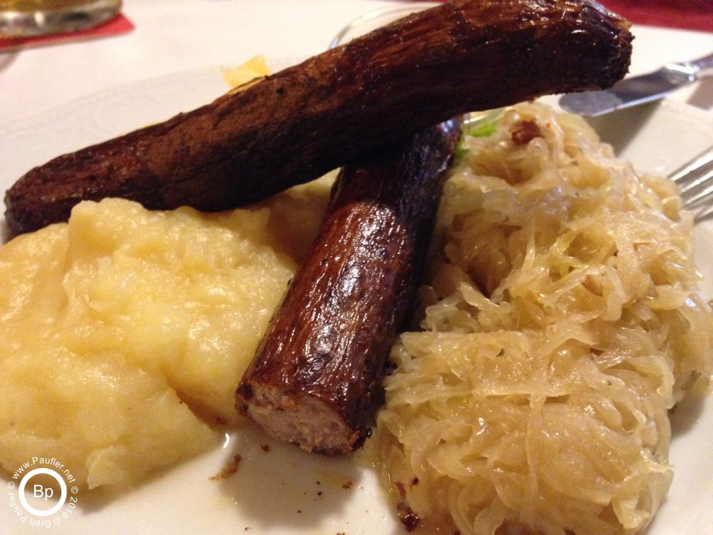 when with family, castle town, reindeer sausage, saurkraut