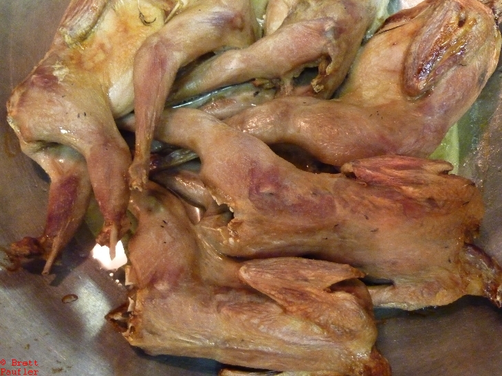 close up of slightly cooked quail, look sort of raw to me