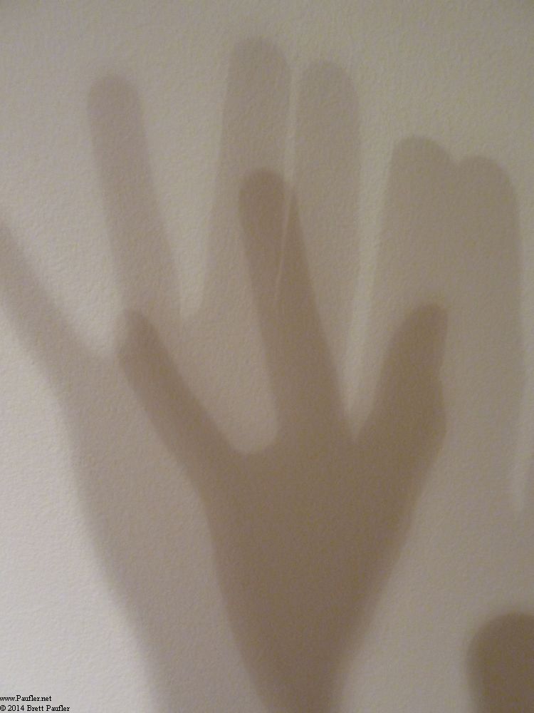 Shadow Work - Double Hand in Shadow - Mixed Media: Digital Photography & Sarcasm