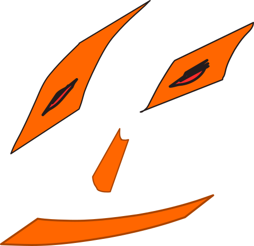 The New A$$hole styled off of some graffiti, it is a face, orange, sort of evil looking