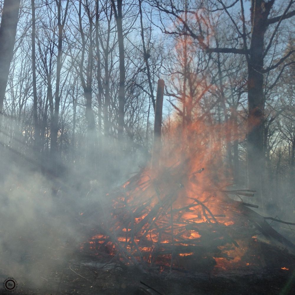 where there is smoke there is usually fire, in this case, a bonfire