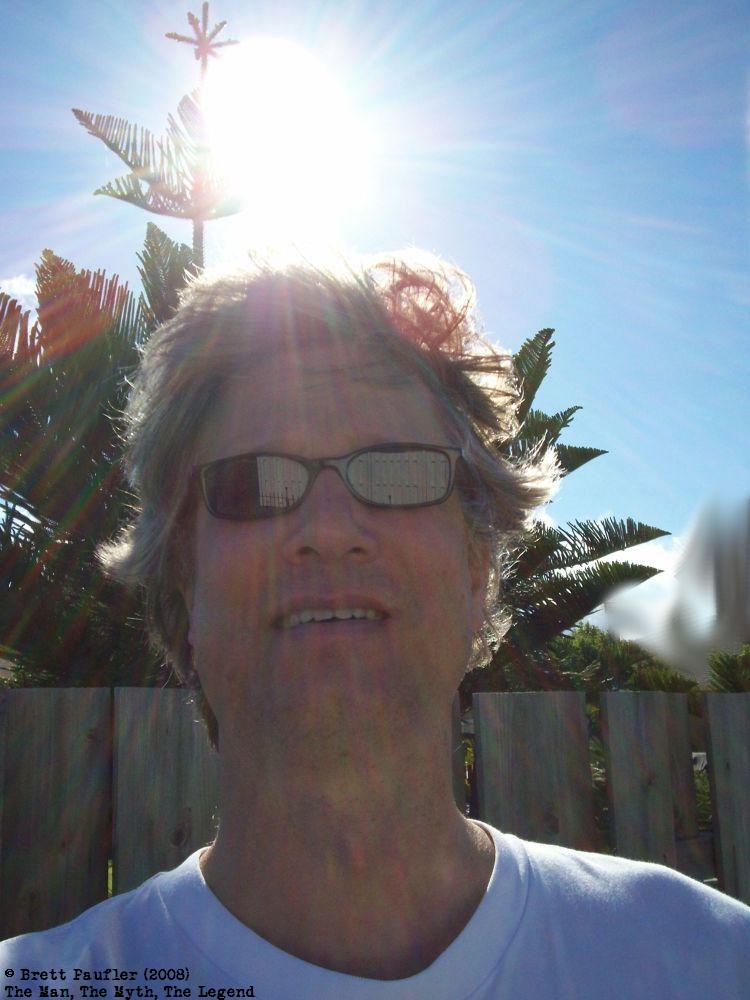 The self portrait of yours truly is from 2008, background is the back yard in Hawaii, looking at the sun and neighbours tree, I am  actually quite unscruffy looking in this image