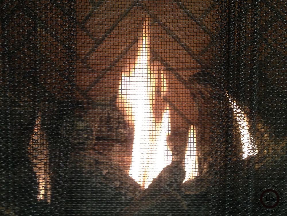 Close up of the gas fire at the local library, including chain link spark curtain, which is not really needed, as it is flamed by gas, have I already said that, and in addition to the chain, there is a wall of glass, still, the ambience it created was quite nice, the chairs in front, filling up the fastest, all winter long