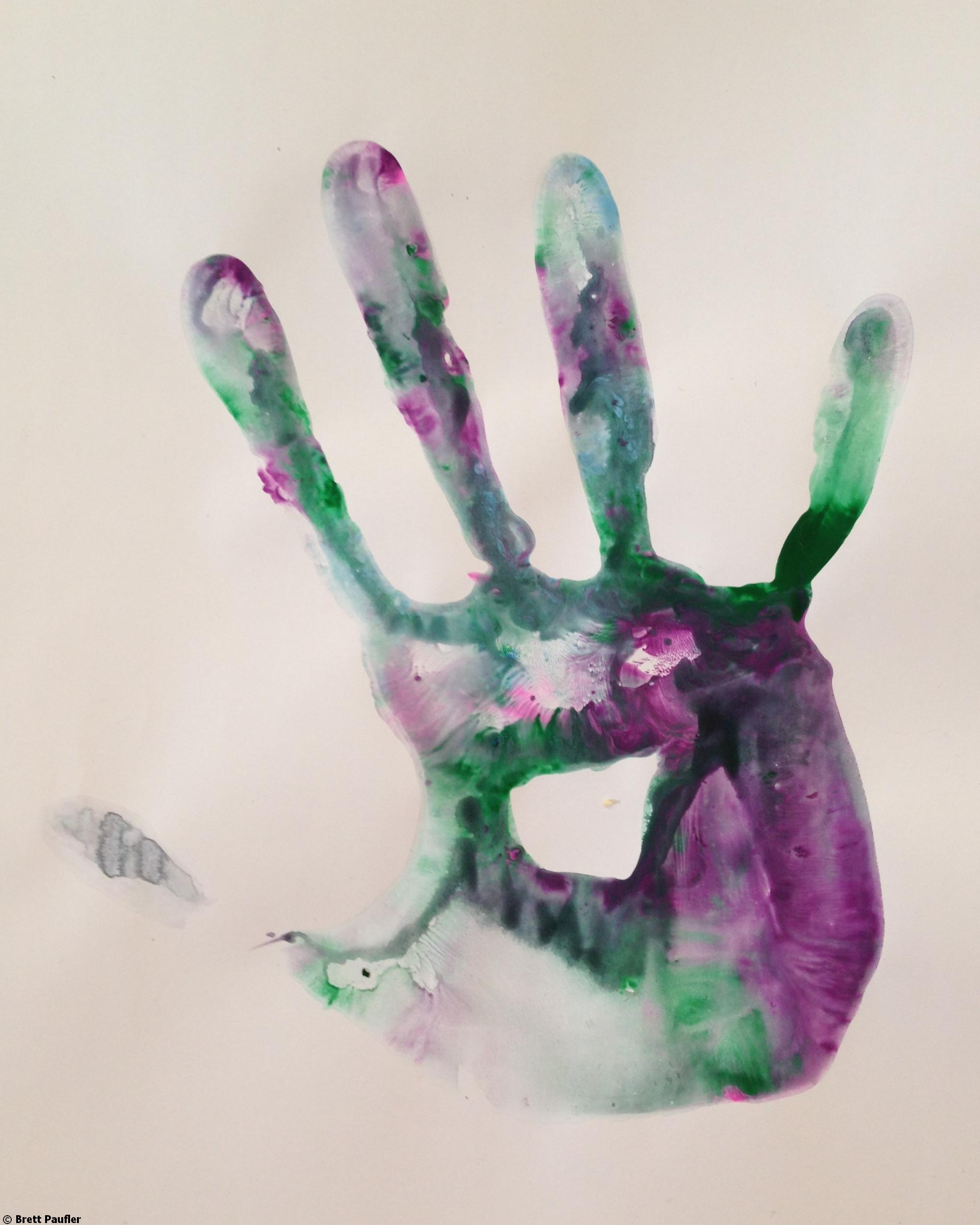 The colors swirl nicely, it is a simply hand press, as are the next two, this one mixes green and purple