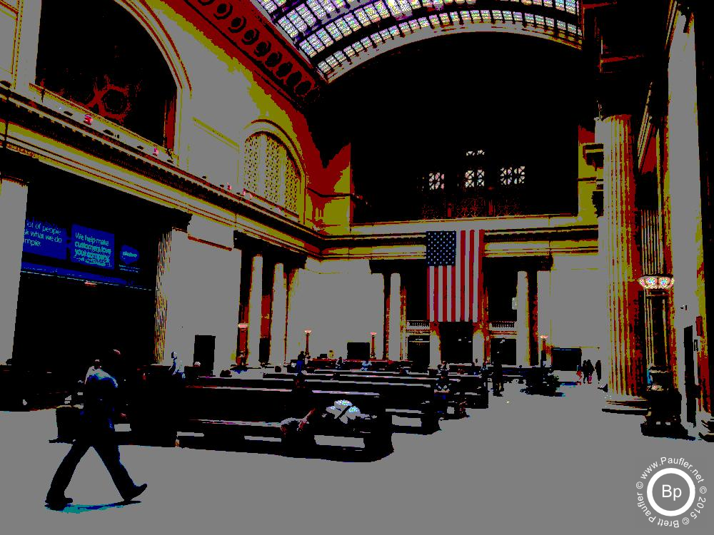 Train Station: American Flag