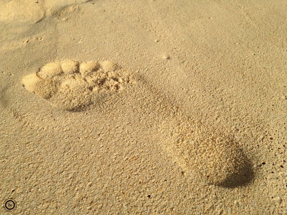 A footprint in the sand, years in Hawaii, and I took precious few photographs of this sort of thing, this was likely taken in the last month or two