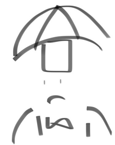 A man in a top hat with umbrella, looking a bit glum