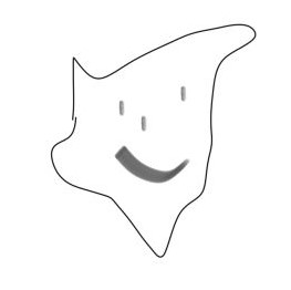 Hey, if you see a cat, I will raise you a ghostly face, it looks sort of like Casper, do you not think