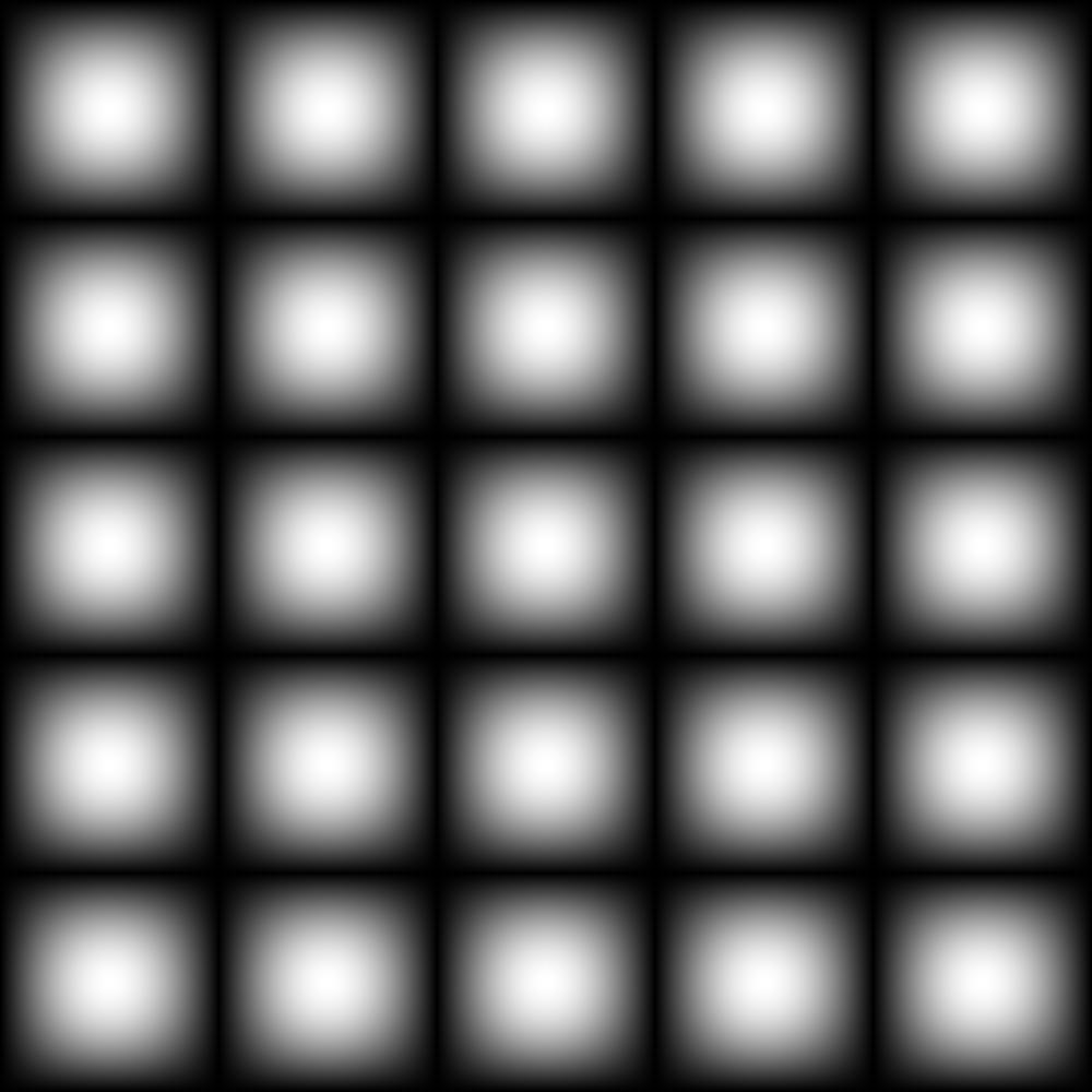 White squares on a black background