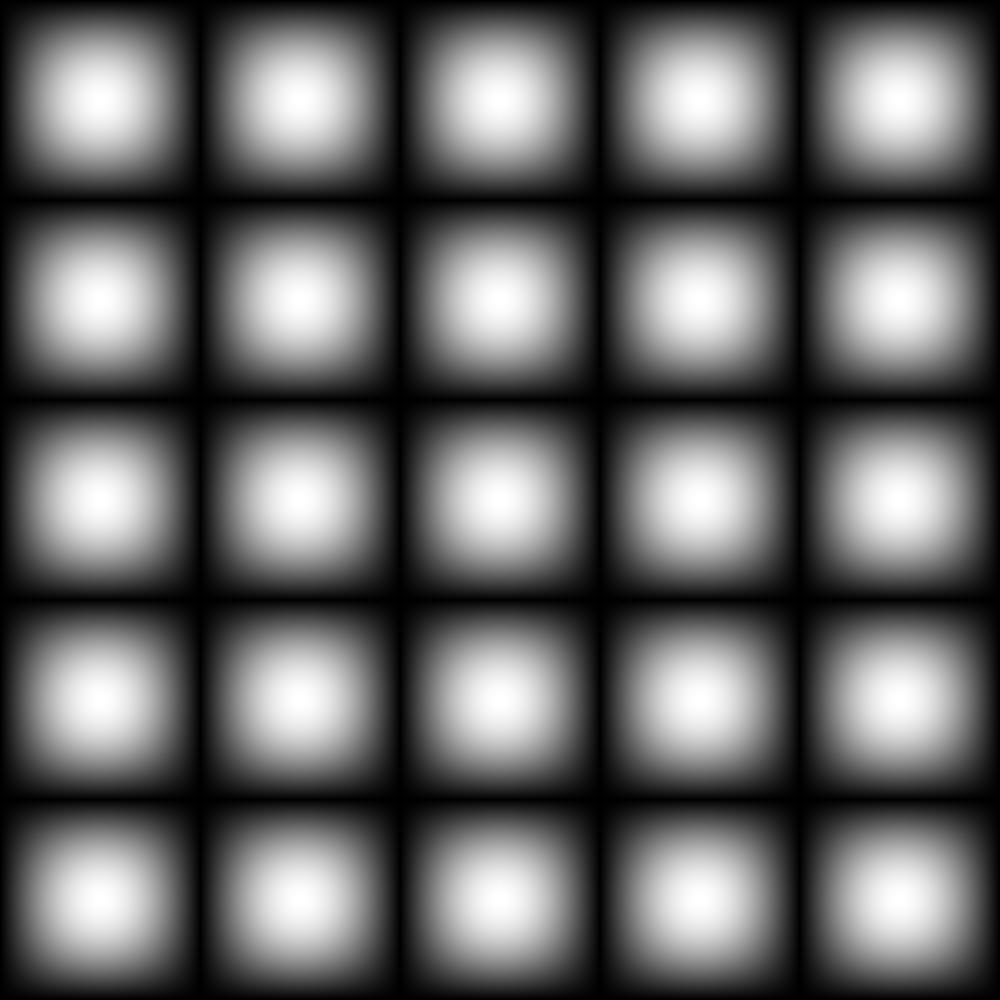 White squares on a black background