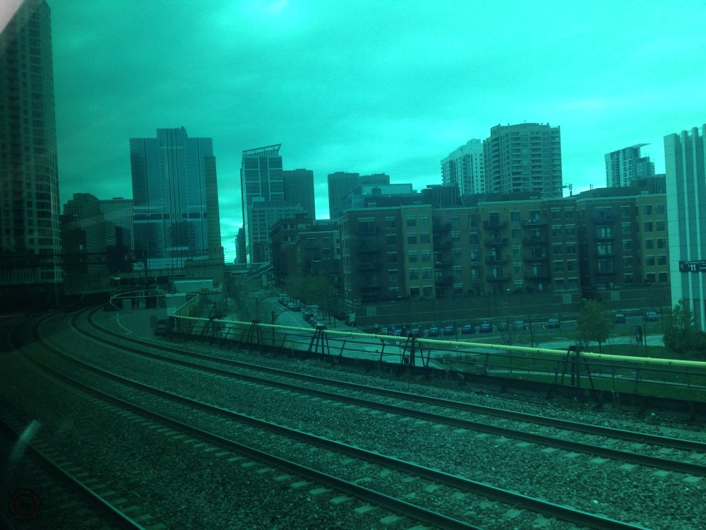 Some outskirts of Chicago, the previous were taken out of the front train window, there are taken out of the right side window going in