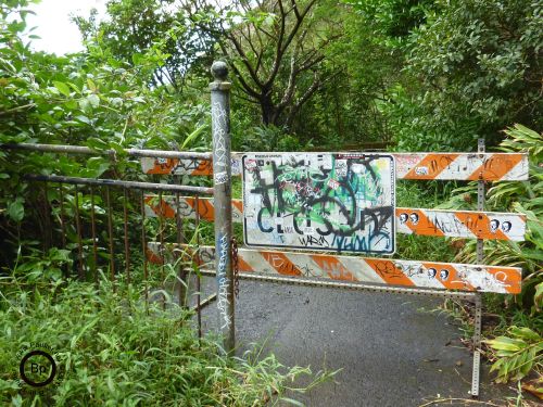 Graffiti Covered Safety Barrier