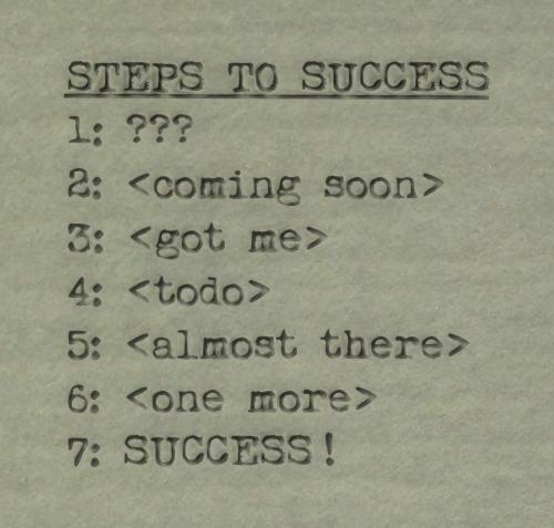 Here we have the Steps to Success... or at least, the final step, that being Success, with the intermediary steps being a work in progress, in this one, I believe, I set the alpha to 128, so it is not as dark, the edges of the letters not as sharp