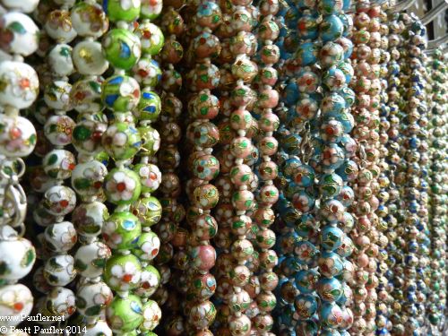 Vertical Rows of Costume Jewellery