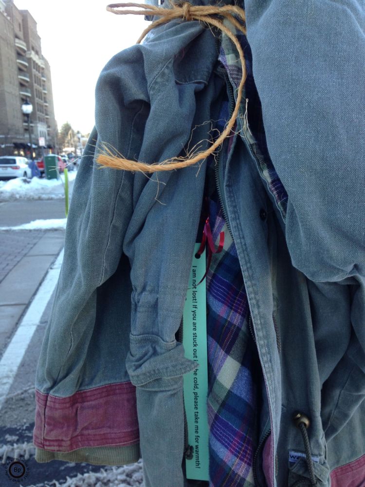 So, these are not found, but coats left out on purpose, for others, they have tags from the church that left them, green coat