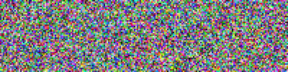 The previous image resized to 1000x250, causing the dots to become solid color squares