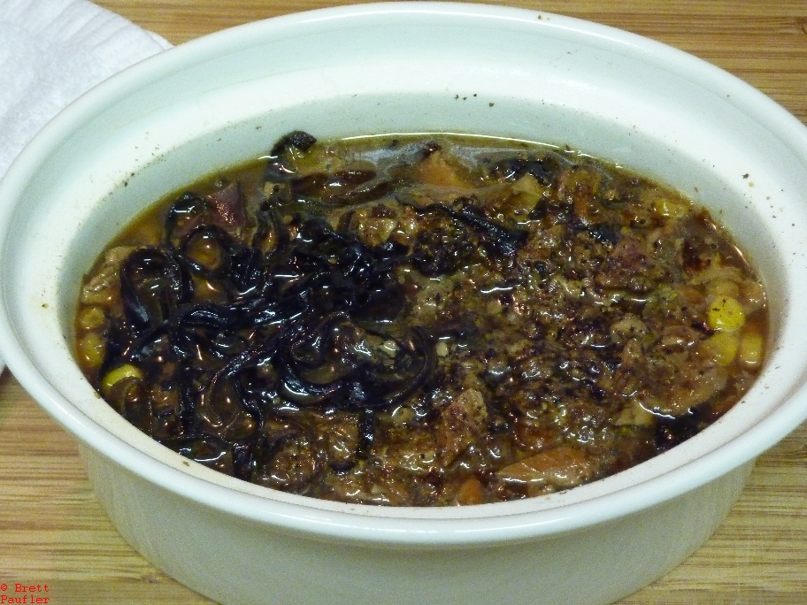 duck casserole with mushrooms, a close up, oh, looking very, very good, so that night at the hunting lodge, I am thinking, maybe plug in a pheasant for the duck, some sort of bird, whole fryer, sounds good to me, and to be honest, after spending the last few hours editing this page, falling into a story sounds mighty nicd