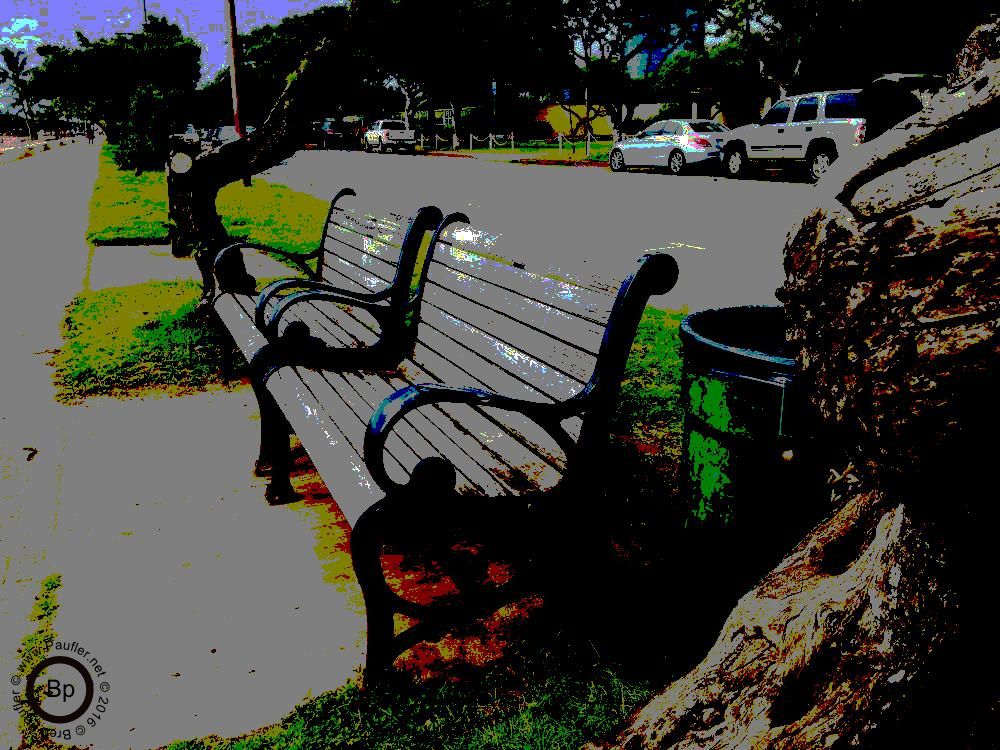 empty park bench