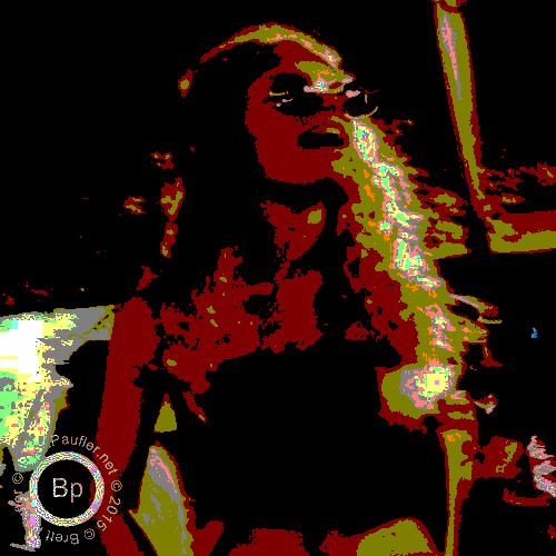 Demon Lover Posterize Effect of Hippy Chick