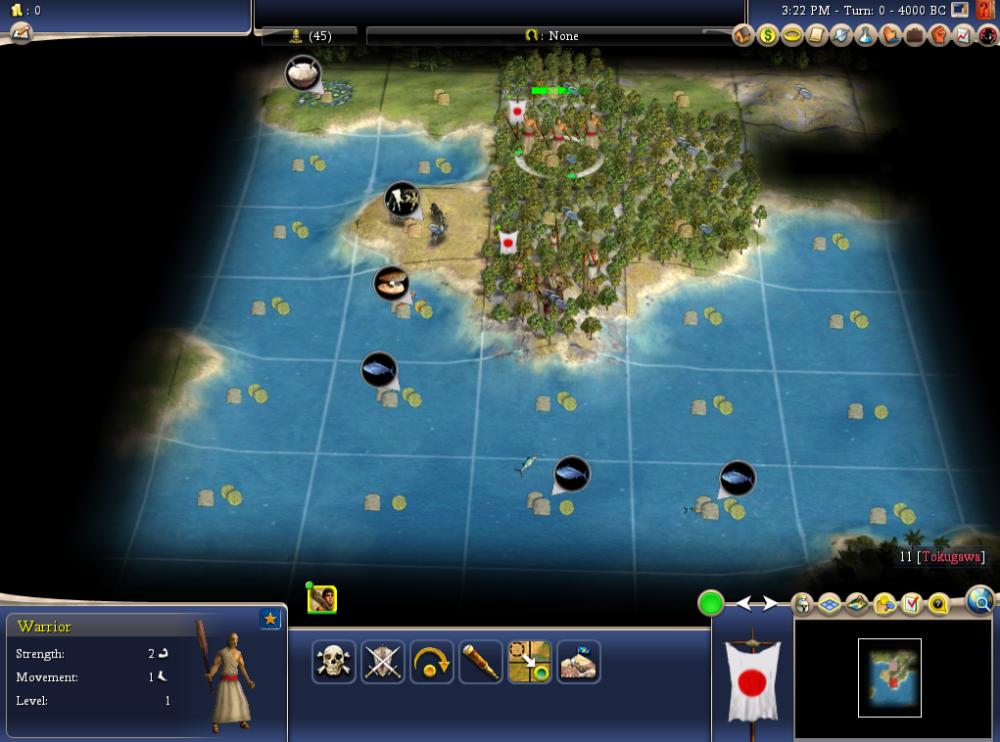 This is a nice seaside start, 3 Fish, Clam, Cow, Plains Hill for that 2 Hammer City, Turned into a Maori Statue City and this will be a powerhouse, also, I plan to whip