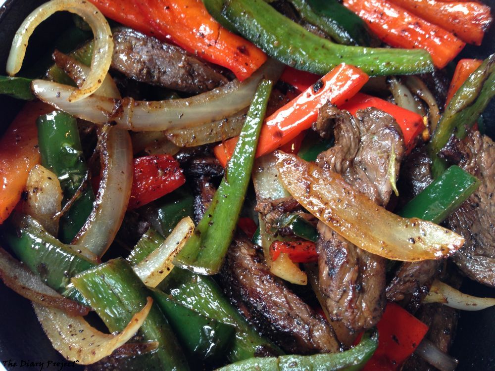 Awesome Fajita stir fry, a bit greasy, but delightful, meaty, and the onions and peppers were tasty enough to make fajitas out of without any meat, it really was tasty