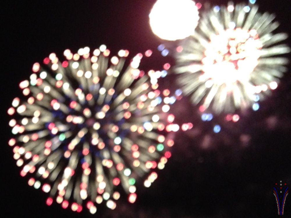 close up of fireworks explosion