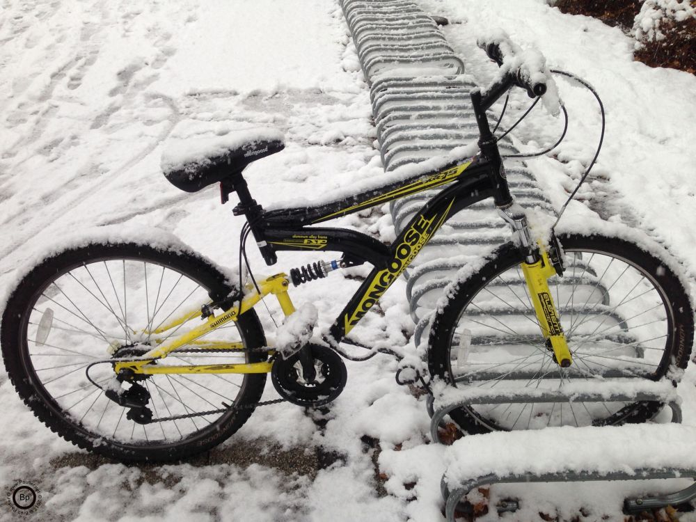 Bicycle in the snow