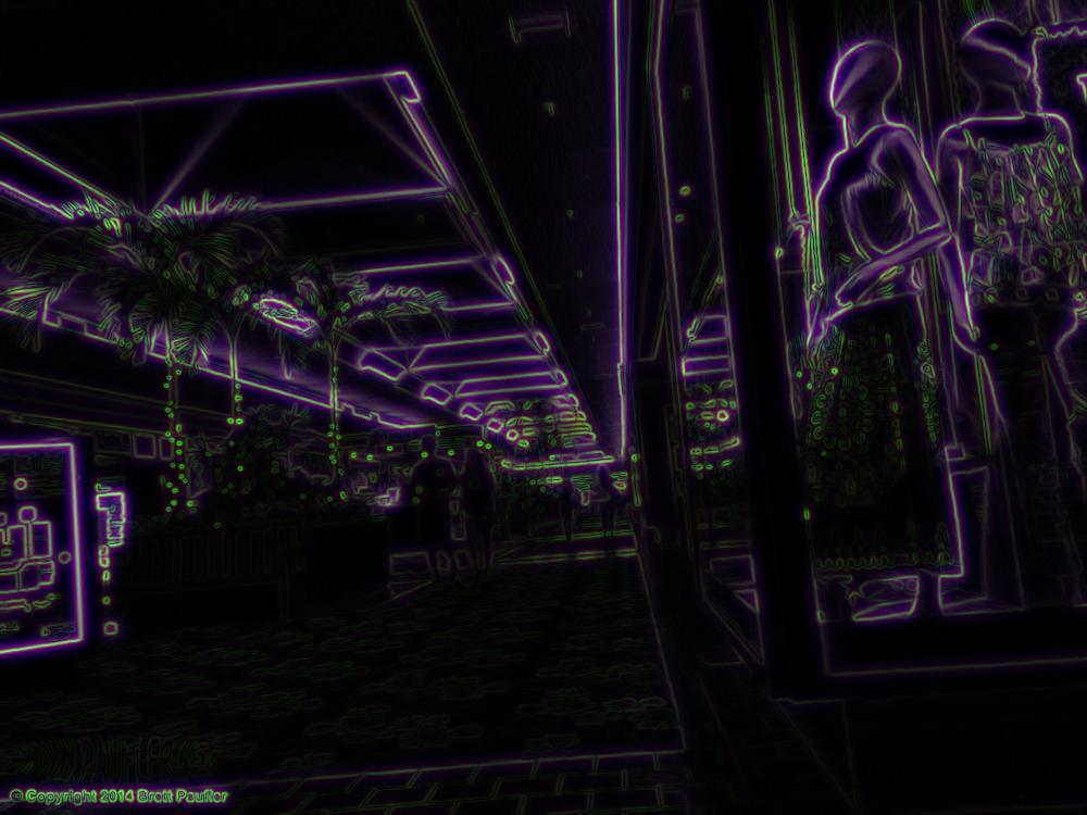 Shopping Mall Corridor  -- Ghostly Aura Image Effect
