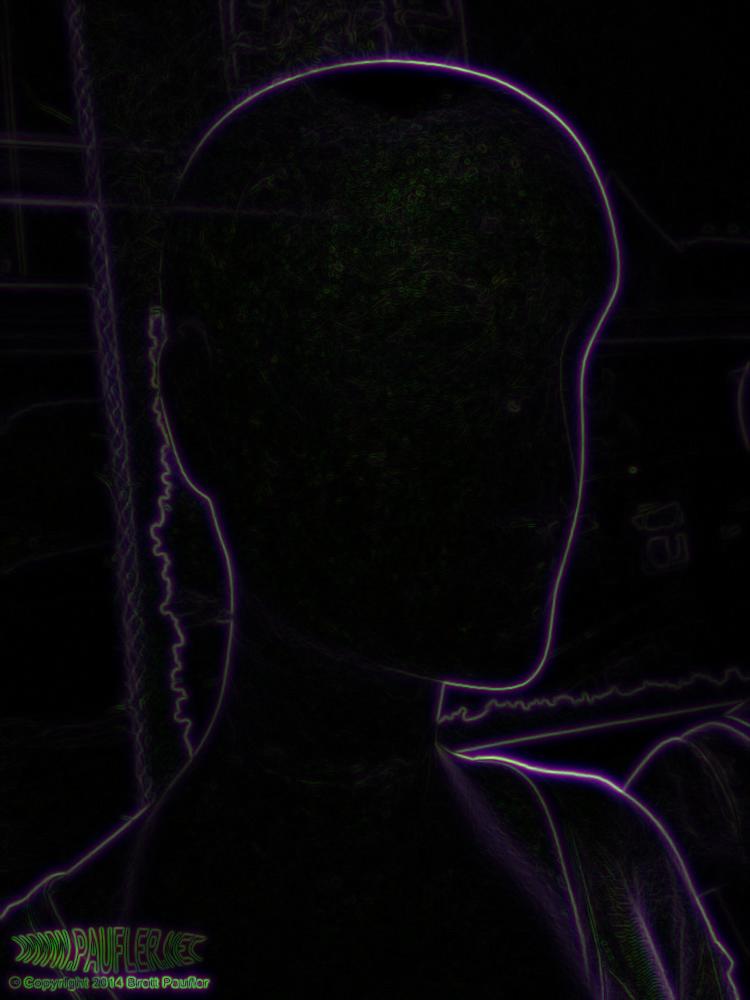 Faceless Mannequin, close up  -- Ghostly Aura Image Effect