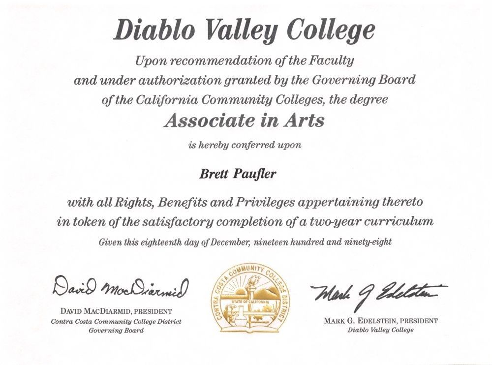 Brett Paufler AA from DVC